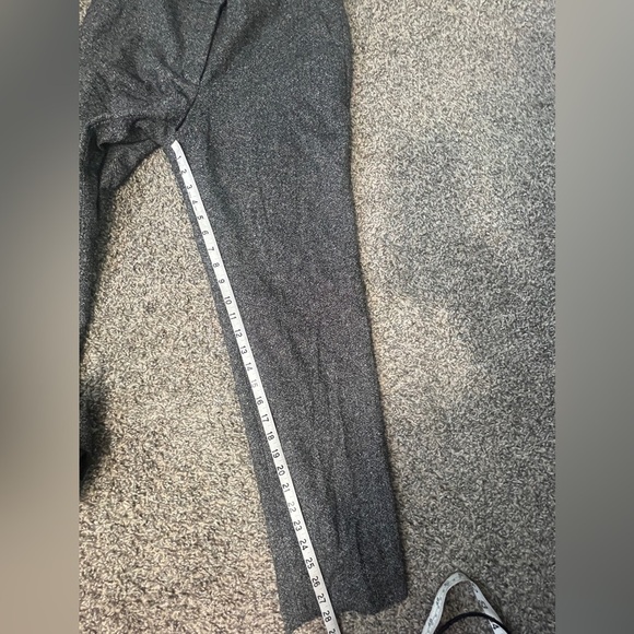 Talbots Gray Trousers Straight Leg Style Tweed print pockets stretch  size 8 - Picture 12 of 15